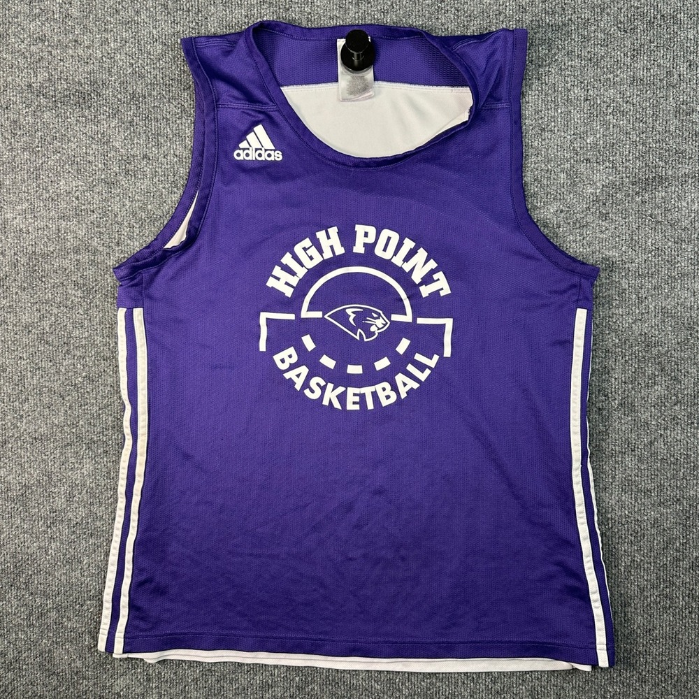 Adidas High Point Reversible Basketball Jersey Purple Gray Women's Size L 33